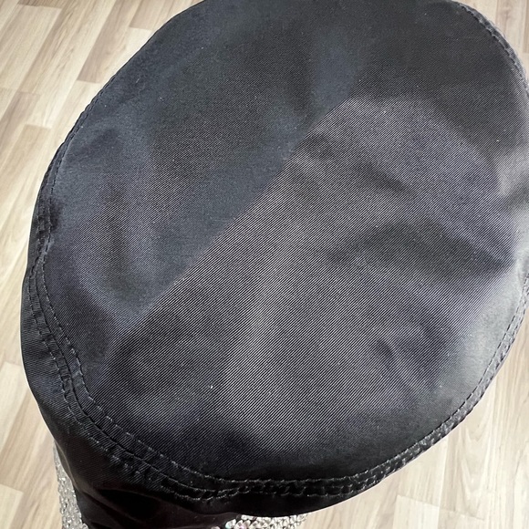 Prada  Logo Plaque embellished crystal nylon bucket hat size medium. NEVER USED - Picture 11 of 11